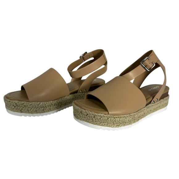 NWT Soda Espadrille Women's Size 11 Open Toe ankle strap Dusty Mauve - Picture 3 of 5